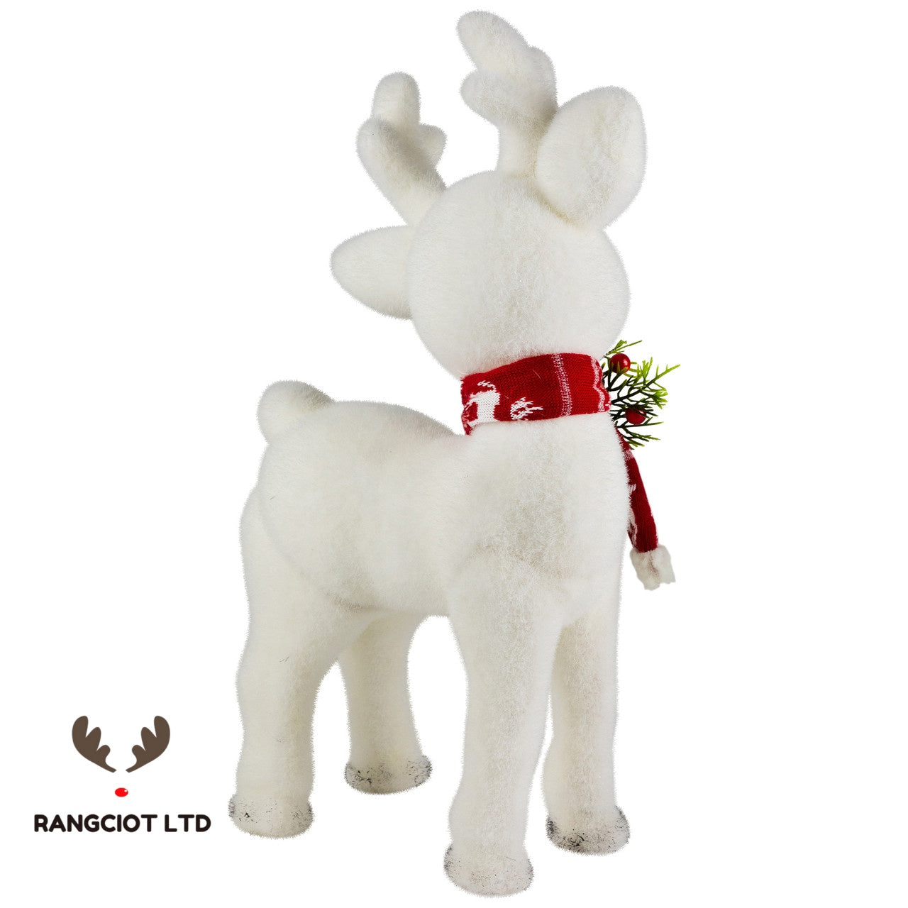 Standing Baby Deer with Scarf Christmas Figurine