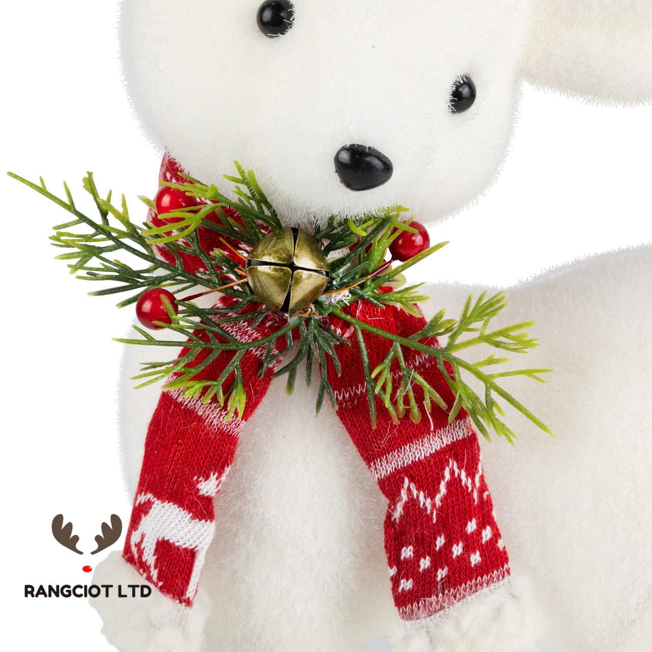 Standing Baby Deer with Scarf Christmas Figurine